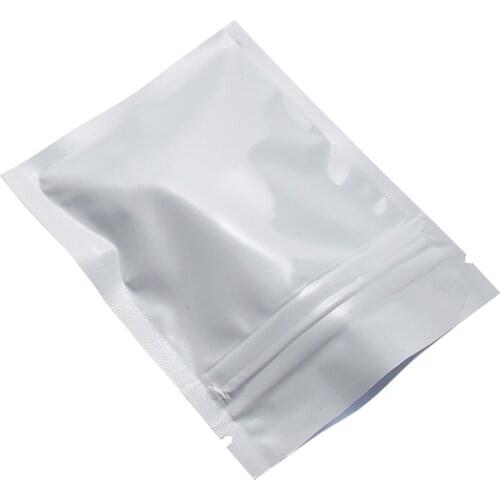 7.5*10cm DHL Shipping Self Seal Resealable Zip Lock Mylar Package Pouches White Aluminum Foil Ziplock Packing Bag 1000pcs/lot