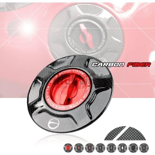 Twill Weave Carbon Fiber Motorcycle Accessories Quick Release Key Fuel Tank Gas Oil Cap Cover for Ducati STREETFIGHTER 1098 S