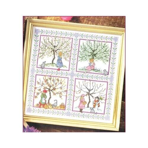 FF MM Mouse avatar Counted Cross Stitch Kit Cross stitch RS cotton with cross stitch Four seasons for girls