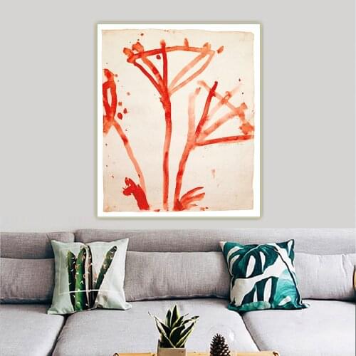 Citon Cy Towmbly《Poppy Flowers》Canvas Art Oil Painting Artwork Poster Decorative Picture Wall Hanging Decor Home Decoration