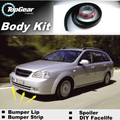 For Daewoo Nubira 2002~2020 Bumper Lip Lips / Top Gear Shop Spoiler For Car Tuning / TOPGEAR Recommend Body Kit + Strip
