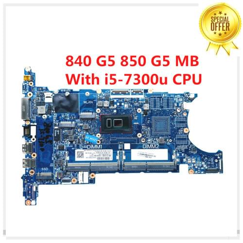For HP EliteBook 840 G5 850 G5 Laptop Motherboard L15523-601 L15523-001 i5-7300U CPU 6050A2945601-MB DDR4 100% Tested Fast Ship
