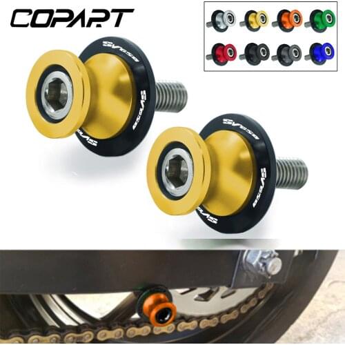 For Suzuki SV650 / S SV650S SV 650 1999-2011 Motorcycle Swingarm Spools Slider M8 Rear Swingarm Swing Arm Stand Screws Paddock