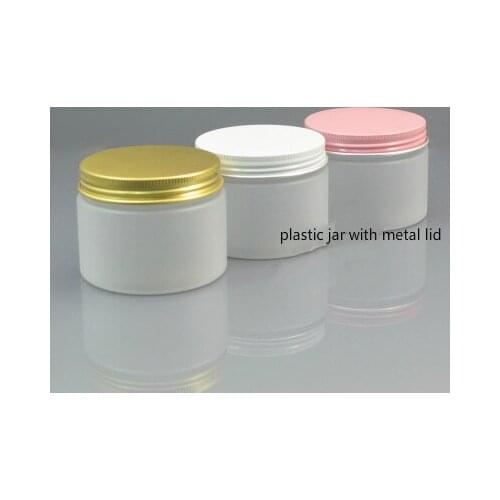 Empty Silver/gold/pink/white Aluminum Lid 150g 5oz PET Empty Plastic Cosmetic Jars Packaging,wide mouth face cream plastic can