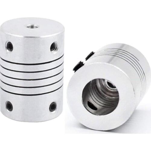 3D Printer 5x8x25mm Flexible Shaft Coupler Stepper Motor Flexible Shaft Couplings 12 sizes For 3D Printer Parts