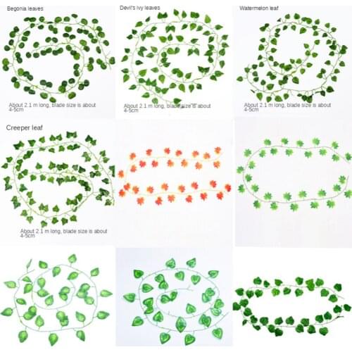 Artificial Plant Vines DIY Home Decor Wall Hanging Plants Simulation Ivy Leaves Wedding Festivals Parties Home Sheds Decoration