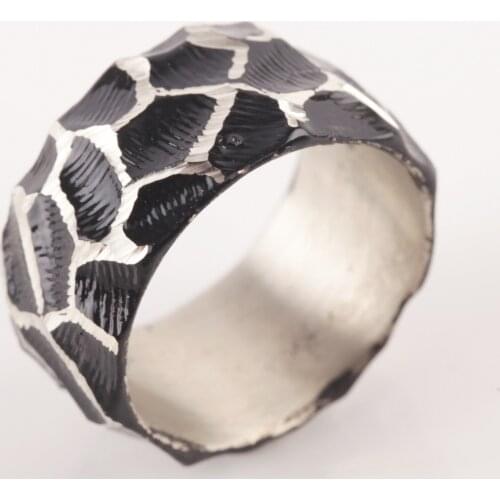 UM US JEWELRY Black Color Unisex Ring