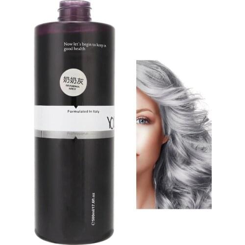 500ml DIY Hair Dye Coloring Cream Temporary Hair Dyeing Cream Beauty Salon Hair Care Tool(Grey )