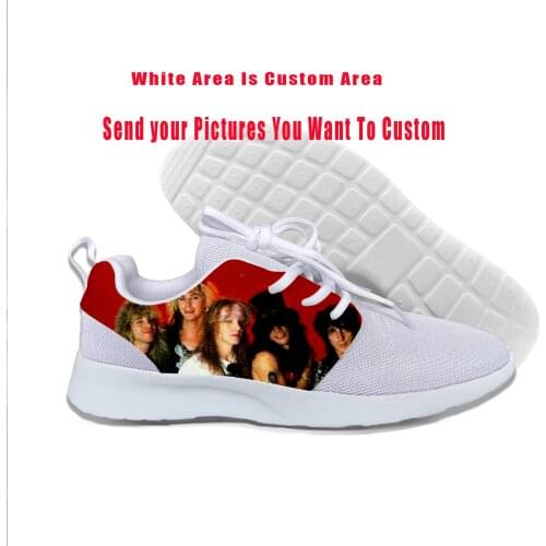 2019 Hot Cool Fashion Harajuku High Quality Summer Sneakers Handiness Casual Shoes 3D Printed For Men Women Rock Guns N' Roses