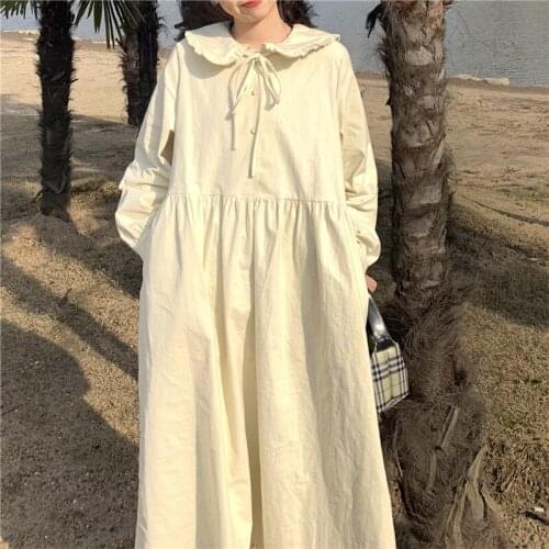 Summer Dress Vintage Sexy Long sleeve Mid-Calf Dress Beach Bohemian WomenSummer Sundress 2021 VONDA Casual Vestido Plus Size