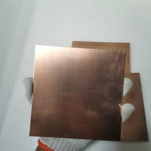 Thick 1.5mm x150mmx150mm Copper Sheet Plate Guillotine Cut Metal Copper Sheet 99.9% Copper CNC part Thermal Conductive Material