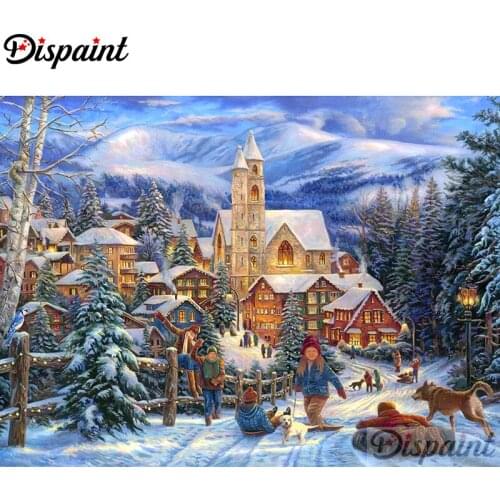 Dispaint Full Square/Round Drill 5D DIY Diamond Painting "Tree house" Embroidery Cross Stitch 3D Home Decor A11783