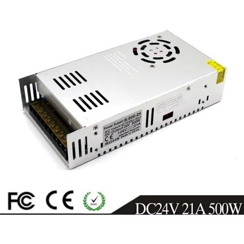 New Model 500W 24V 21A Switching Power Supply AC 220V 110V Input To DC24V Lighting Transformer for CCTV LED Lamp 3D Printer