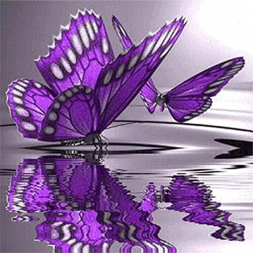 New Full Square Diamond 5D DIY Diamond Painting "Butterfly point water" Embroidery Cross Stitch Rhinestone Mosaic Painting Gift