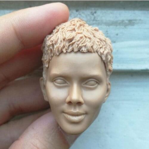 Blank 1/6 Scale Sexy Girl Halle Berry Head Sculpt Unpainted Fit 12" Figure
