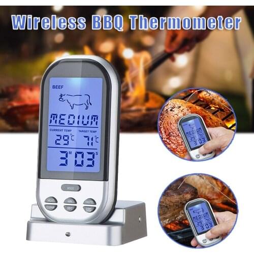 Portable Wireless Grill Thermometer Multifunctional Digital Cooking Food Thermometer For Kitchen Oven Picnic Barbecue Termometro