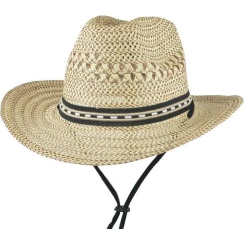 H7541 Men Sun Hat Summer Sunscreen Sunshade Anti-UV Cool Breathable Casual Cap Middle Aged Male Dad Sun Protection Straw Caps