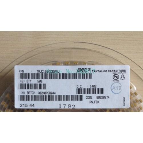 TAJC155K035RNJ CAP TANT 1.5UF 35V 10% 2312 Tantalum Capacitors Size C 50pcs