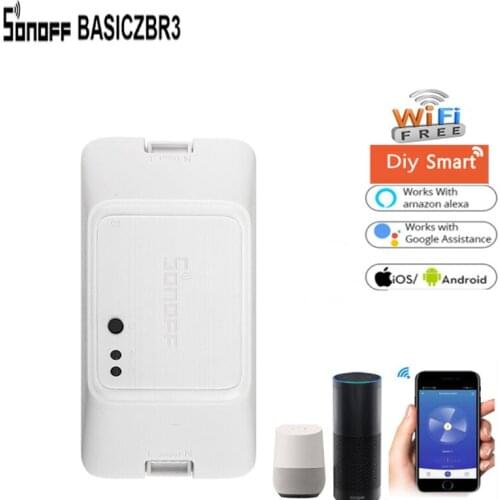 SONOFF BASICZBR3 Zigbee DIY Smart Switch Wireless Remote Control Module Switches Works With Alexa SmartThings Hub For Smart Home