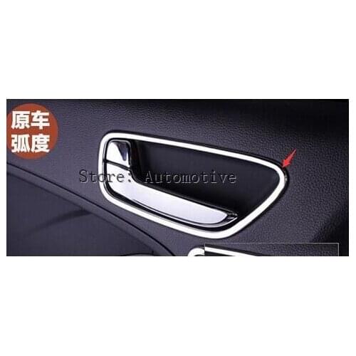 Bright style! For KIA Forte 2014 2015 / Cerato 2014 2015 / K3 2014 2015 Inner Handle Bowl Cover Trim 4pcs / set