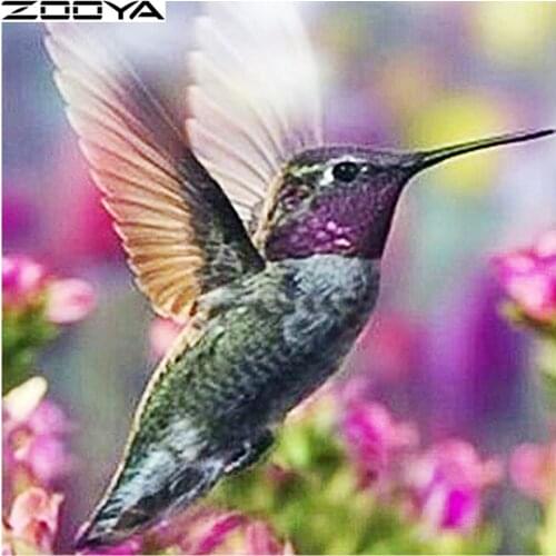 ZOOYA DIY Diamonds Painting Cross-Stitch Kits Handmade Diamond Mosaic 5D DIY Diamond Embroidery Pictures By Numbers Birds R234