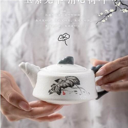 200 ml Tea Pot * 1 + 40 ml Cups * 6, Ceramic Tea Set, 1 Tea Pot + 6 Cups