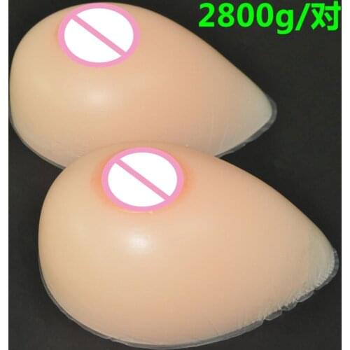 2800 g/pair 46E/48D/50D Silicone Breast forms Mastectomy Artificial Silicone Fake Breast For Crossdressers And Transvestites