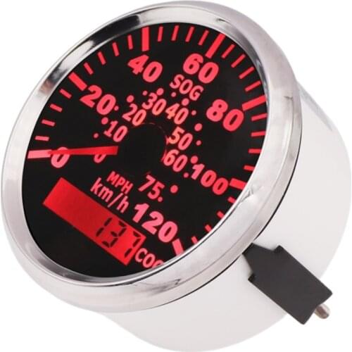 85mm Stainless Waterproof GPS Speedometer 120 Km/h 75 MPH Speedometer Gauge Car Boat with Backlight for Audi BMW Nissan