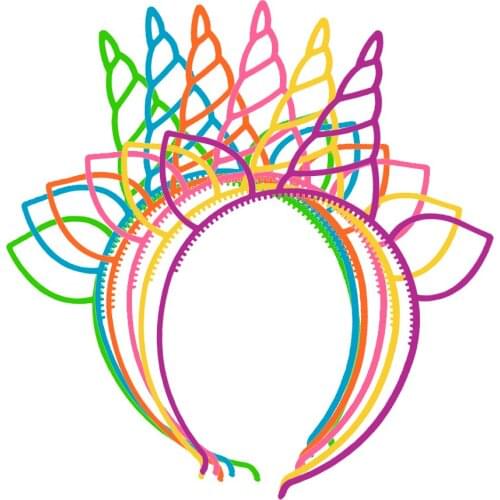 David accessories Unicorn Crochet Headbands For Kids Girls Headdress Hair Accessories, DIY Holiday Party Decoration,1Yc5817