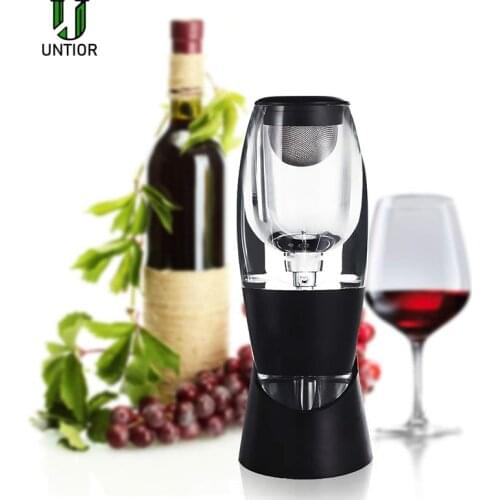 Portable Wine Decanter Inflatable Filter Magic Aerator Set Family Party Bar Essential Red Wine Equipment Bar Accessories