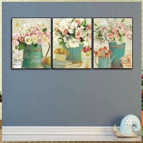 Diy 5d diamond painting picture of rhinestone rose flowers for room decoration Diamond Embroidery Mosaic Cross Stitch KitZP-3675