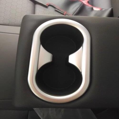 Car Styling ABS Chrome Car Interior Rear Seat Water Cup Holder Panel Decoration Strip 3D Sticker For Hyundai ix35 2018