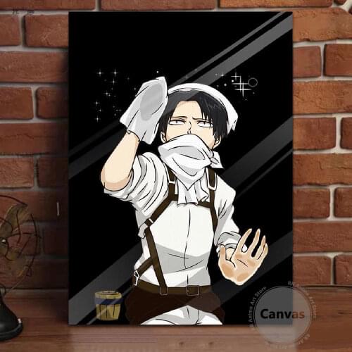 Canvas Anime Levi Attack on Titan Pictures Home Decoration Paintings Poster HD Prints Wall Art Modular Living Room