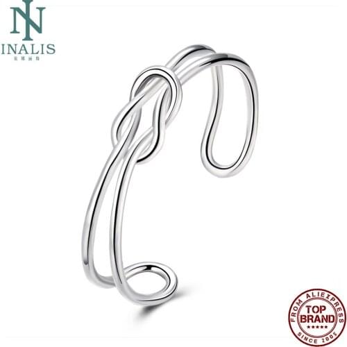 INALIS Rope Knot Design Bangles Women Creative Personality Copper Open Bangle Jewelry Festival Gift To Girlfriend New Arrival