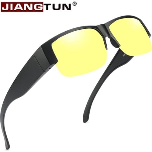 JIANGTUNBrand Polarized sunglasses UV400 fit over glasses For Men and Women Glasses cover sun glasses fishing glasses