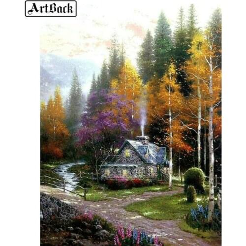 Full square / round drill diamond painting landscape tree 5d diy diamond embroidery winter landscape diamond mosaic decoration