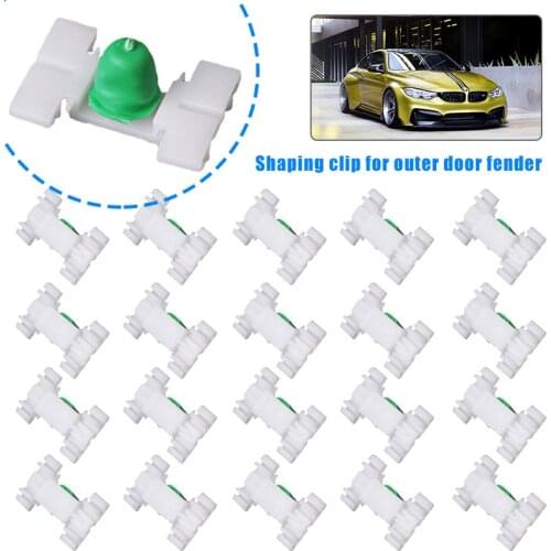 20pcs Car Exterior Door Clips Automobiles Door Side Fender Body Fastener Moulding Trim Clips For BMW Car Truck Parts