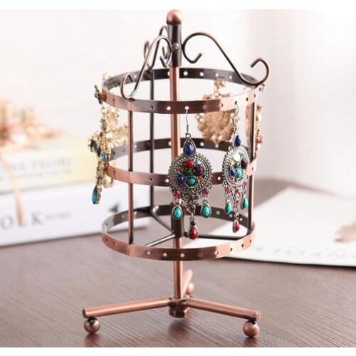 Nice Metal 4 Colors Round 72 Positions Earrings Stand Jewelry Display Organization Multifunctional Jewellery Display Holder