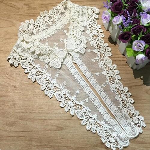 Beautiful Cotton Lace Embroidery DIY Neckline Collar Sewing Applique Shirt Clothing Accessory Decor Women Collar Applique DIY
