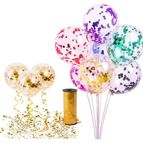 10pcs/Lot 12inch Confetti Latex Balloons Party Birthday Decoration Kids Rose Gold Pearl Balloon Baby Shower Wedding Accessories