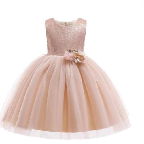 Girl Summer Sequin Princess Dresses Kids Girls Lace Tutu Bll Gown Party Dress Clothes Flower Girl Dress For Wedding