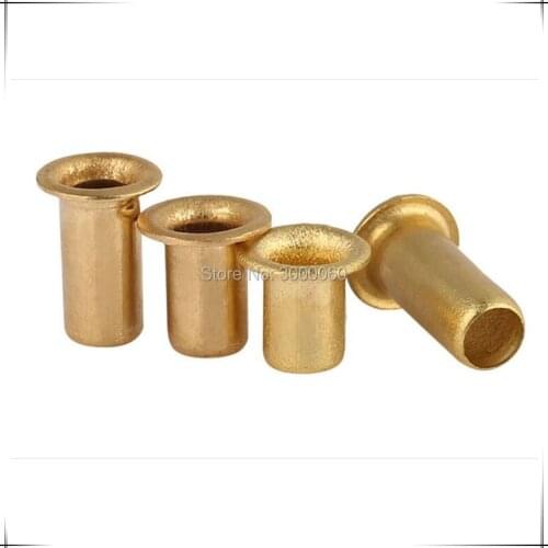 M2.5x3mm Brass Copper Single Tube Hollow Tubular Rivet For PCB 2000pcs/Lot