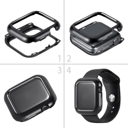 Metal Cover Case For Apple Watch 6 5 4 3 2 1 SE Aluminum Magnetic Adsorption Protective Shell For iWatch 44/42MM 40/38MM Frame