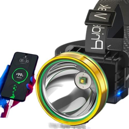 The head-mounted headlight glare bright rechargeable led fishing flashlight lamp dedicated home sensor Yediao