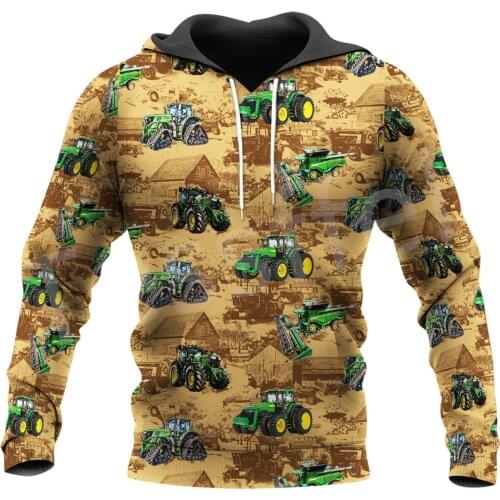 Tessffel Newest Worker Farmer Tractor Instrument Camo Pullover 3DPrint Streetwear Tracksuit Autumn Casual Hoodies Men/Women B-10