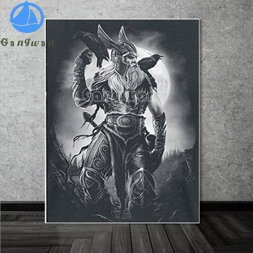 New arrival diamond Painting Warrior Old man and the crow full square round drill Pattern mosaic wall crystal diamond embroidery