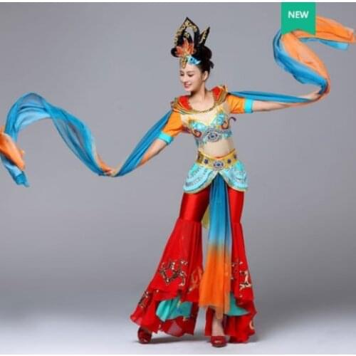 By EMS colorful dance costumes for women festival performance clothing classic fairy dance clothes new year dance suits