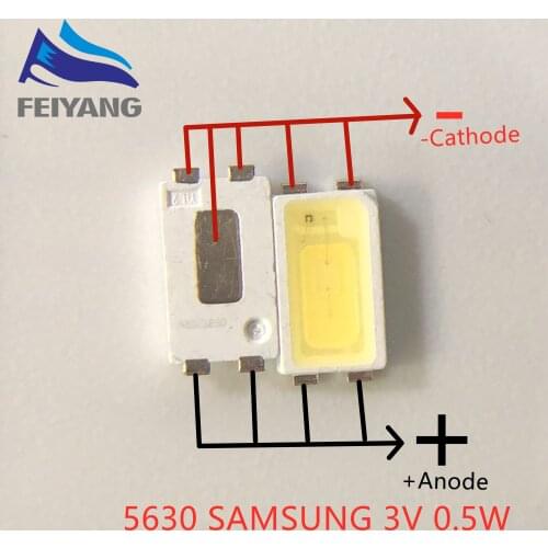 500PCS FOR SAMSUNG Backlight 0.5W 3v 5630 Cool white LCD Backlight for TV TV Application SPBWH1532S1ZVC1BIB