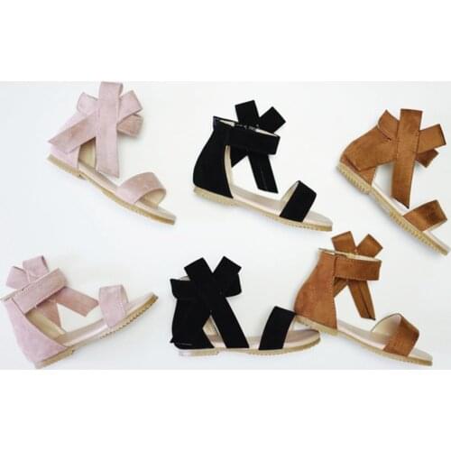 Littlesummer Girls sandals Open toe Bow Girls shoes non-slip kids Beach shoes Children sandals