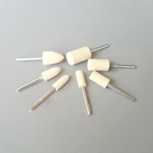 12pcs Wool Felt Polishing Burrs Point Wheel Bob 2.35/3mm Shank for Jewelry Rotary